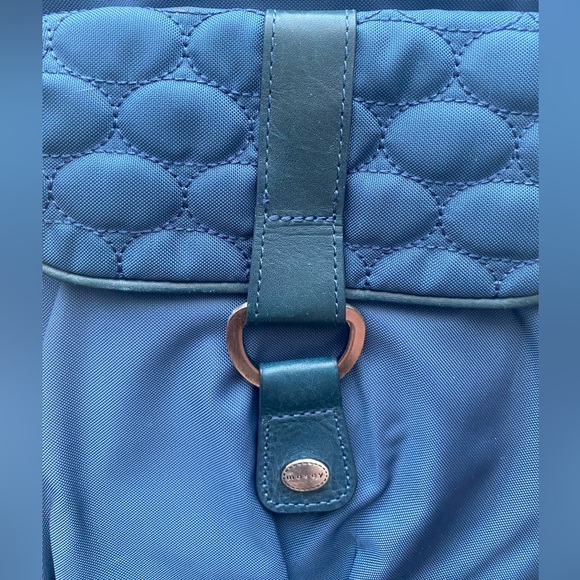 Crossbody Blue Mosey Bag. Silver Color Hardware. Eco friendly. EUC. - Picture 4 of 14